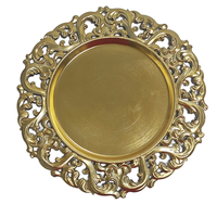 Assiettes rondes jetables en PP de 13 pouces pour mariage, option logo personnalisé, non toxiques, écologiques, design solide, luxe, durables