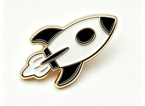 Pin de Solapa Personalizado de Metal Esmaltado con Forma de Cohete, Chapado en Oro, de Forma Irregular, Estilo Cloisonné, para Ropa, Regalo Promocional - Product Image 2