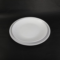 Assiette plate ronde en mélamine, motif uni, qualité alimentaire, style moderne minimaliste, modèle luxe léger LV-PRM14