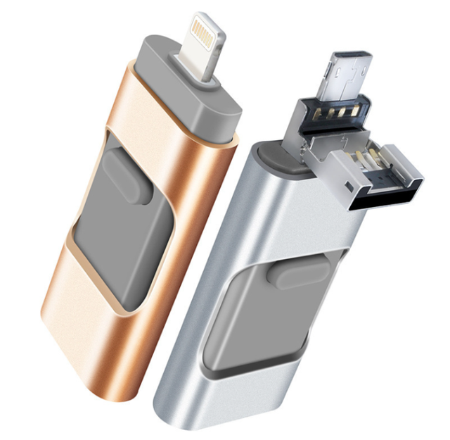 128GB 4-in-1 Flash Drive USB Stick for Android Phone Tablet Computer PC-Effortless Data Storage & Sharing with USB 2.0 Interface