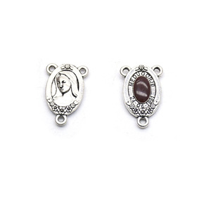 1.4*2.1cm vierge marie 3 trous centres <span class=keywords><strong>de</strong></span> <span class=keywords><strong>miséricorde</strong></span> <span class=keywords><strong>divine</strong></span> trois trous bricolage accessoires médaille chapelet pièce maîtresse - Product Image 6