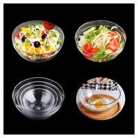 Vente en gros bols à mélanger en plastique acrylique transparent pour salade et fruits et légumes bol de cuisine pour restaurant pour fêtes
