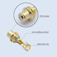Connecteur d'alimentation hi-fi RCA femelle en or, adaptateur Audio, prise Jack RCA, noir et rouge, 1 paire, prise pour haut-parleur