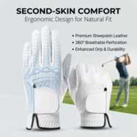 Guantes de Golf de Piel Cabretta Deportivos, Transpirables, de Secado Rápido, Anti-UV, para Mano Izquierda y Derecha, Unisex, de Primera Calidad, Coloridos, al por Mayor