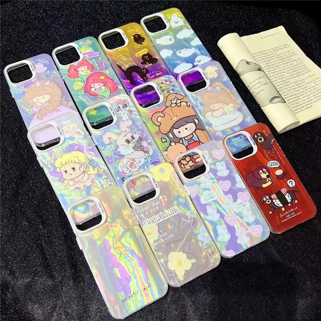 Custom IMD Cartoon Animation Mermaid Shell Paper Soft TPU Phone case for Iphone 11 12 13 14 15 Mini Pro Max X Xr Xs 7/8 Plus