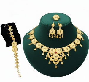 Collier à la Mode, Bijoux Sautoir, Collier Plaqué, Ensemble de Bijoux, Ensemble de 4 Pièces, Ajoute du Charme et de la Sophistication - Product Image 2