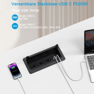 Caja <span class=keywords><strong>de</strong></span> Cables para Mesa, Multifuncional, Oculta, para Conferencias Multimedia, Enchufe Emergente <span class=keywords><strong>de</strong></span> Aleación <span class=keywords><strong>de</strong></span> Aluminio a Prueba <span class=keywords><strong>de</strong></span> Polvo - Product Image 3