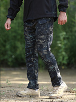 Pantalon cargo tactique sportif pour homme, en polaire, pour la chasse, l'escalade, imperméable, respirant, chaud, softshell, pour l'entraînement
