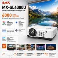 Projecteur laser à courte focale 6000 ANSI Lumen 4K portable, écran immersif de 300 pouces, jeu interactif en intérieur, mur vidéo 3D, mapping vidéo