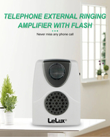 Amplificateur de sonnerie de téléphone super puissant 105 dB avec lumière clignotante pour les alertes d'appels et de messages