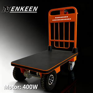 400W Motor Elektrische Transportkar <span class=keywords><strong>500Kg</strong></span> Maximale Capaciteit Vierwielig Plastic Ontwerp Magazijn Logistiek Tuingereedschap - Product Image 1