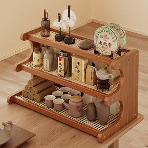Yuxi Wooden Multi Layer <b>Plant</b> Stand For Desktop Indoor Garden Display Shelves Three Tier Bamboo Rattan <b>Frame</b> - Product Image 3