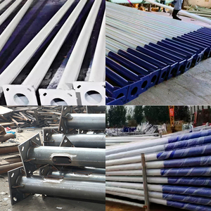 Hot Dip Galvanized 6-8M Industrial Grade Solar Street <strong>Light</strong> <strong>Pole</strong> with Laser Cut Access <strong>Door</strong> Highway Road Lighting - Product Image 6