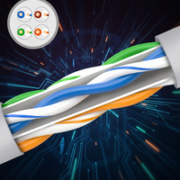 Kabel LAN Jaringan Kecepatan Tinggi ST OEM CAT6a Pasokan Pabrik Kabel Jaringan UTP PE/PVC Tanpa Pelindung Sesuai Permintaan Anda