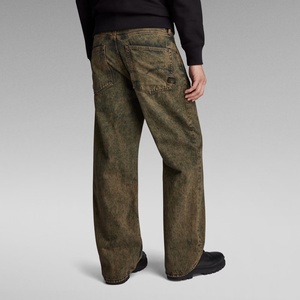 กางเกงยีนส์เดนิมทรงหลวมเอวกลางแบบวินเทจ ขาตรงทรงกระบอก ผ้าฝ้ายทวิลสำหรับผู้ชาย - Product Image 2