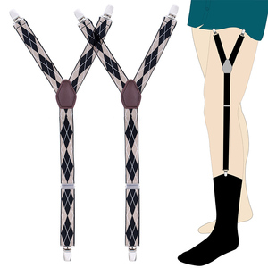 <span class=keywords><strong>Porte</strong></span>-chemise réglable en forme de Y pour hommes, <span class=keywords><strong>porte</strong></span>-jarretelles de cuisse avec clips de verrouillage antidérapants, 1 paire - Product Image 1