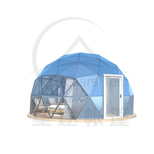 Carpa Domo de Cristal Stars Tent, Carpa Piramidal de Lujo para Glamping al Aire Libre, Personalizada, de Tela Oxford, para Una Habitación, Cuatro Estaciones - Product Image 4