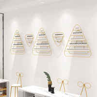 Étagère à vernis à ongles moderne, présentoir triangulaire pour manucure, support mural en fer forgé, mobilier de salon commercial