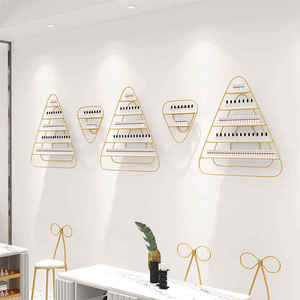 Estante Triangular para Esmaltes de Uñas, Soporte de Exhibición para Manicura, Estante Colgante de Pared, de Hierro Forjado, para Tiendas de Uñas - Product Image 3