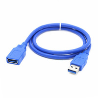 Cable de Extensión USB 3.0 de Cobre, Macho a Hembra, Alta Velocidad, 2m, para Conexión de Ratón, Teclado y Memoria USB