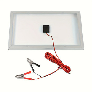 แผงโซลาร์เซลล์โมโนคริสตัลไลน์ 10W 12V 18V พร้อมตัวควบคุมสำหรับใช้ในบ้านและยานพาหนะ - Product Image 2