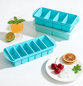 Barquettes de congélation en silicone avec couvercle 125ml/250ml/500ml – Moules à glaçons en silicone pour soupes, cubes de glace, conservation de bouillons et restes - Product Image 1
