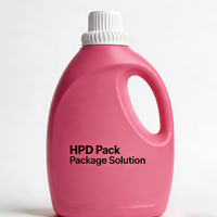 Seau vide en plastique HDPE 200 ml pour détergent à lessive, avec bouchon à vis, personnalisable en couleur, anti-UV – Vente chaude