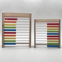 Ábaco de Madera Amarillo EMDA, Juguete Educativo de Matemáticas para la Escuela con Cuentas y Tabla de Cálculo para el Aprendizaje Infantil