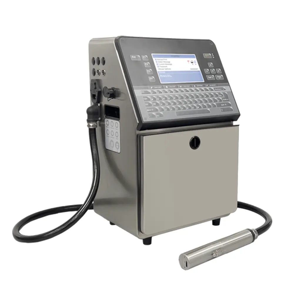Máquina de impresión de código QR de lote industrial impresora CIJ de alta velocidad