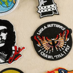 Custom New Design <b>Iron</b> on Embroidery Rock Style Patch for Hat Jacket - Product Image 4