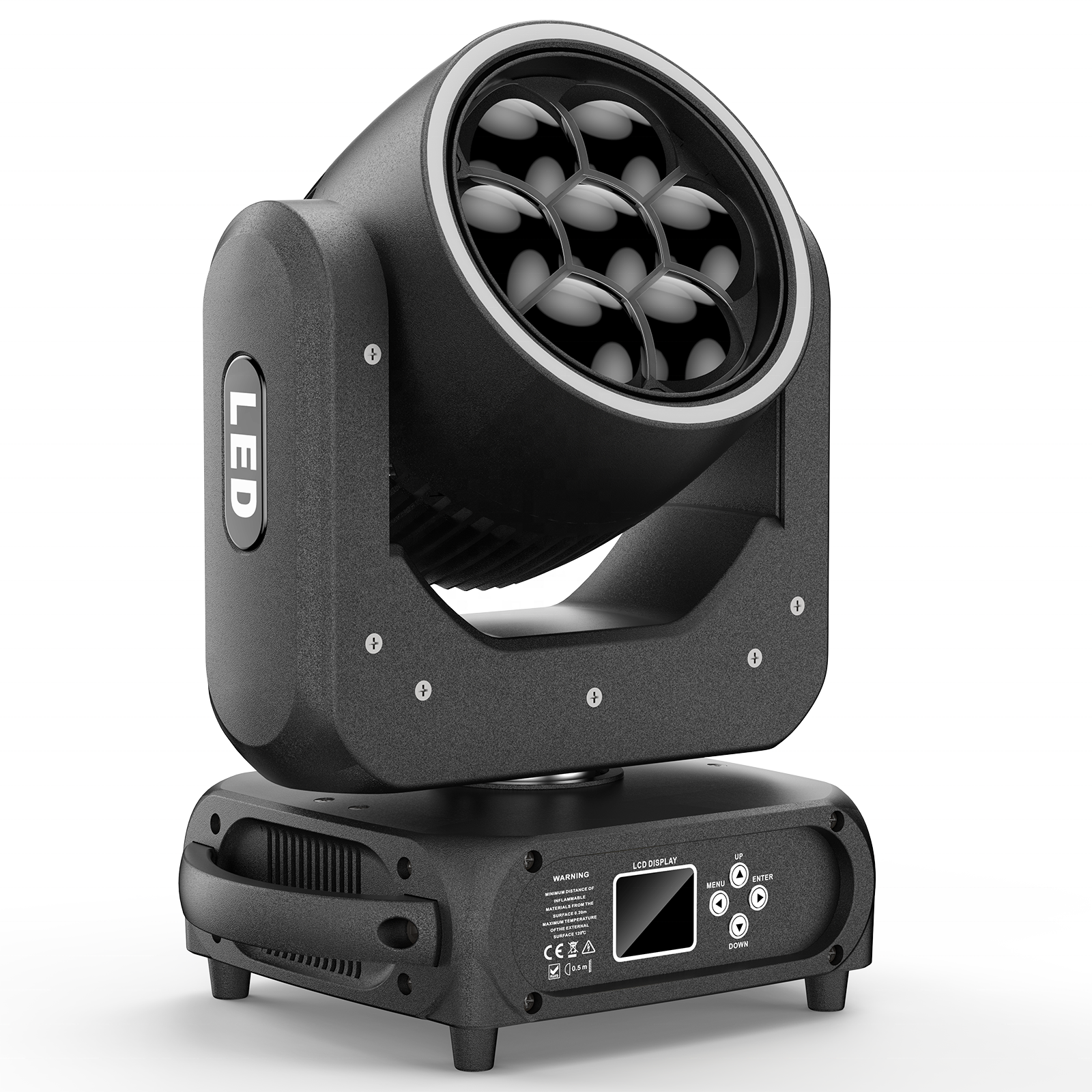 Mini 7X40W RGBW LED Zoom Wash Moving Head Stage Light Bee Eye