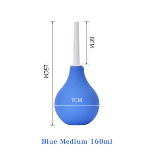 Goedkope Hoge Kwaliteit Sferische Irrigator <span class=keywords><strong>Enema</strong></span> Vagina Irrigatie Apparaat Siliconen Anale Reiniging Douche Pomp - Product Image 5