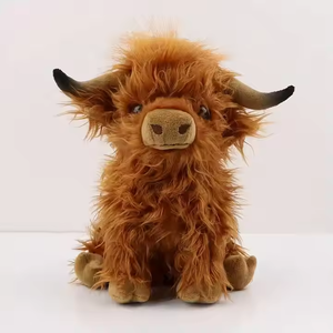 Muñeco de peluche <span class=keywords><strong>Kelo</strong></span> Highland Cow, tela de algodón suave, relleno cálido, algodón de polipropileno, unisex, juguete de yak de pelo largo de alta calidad - Product Image 5