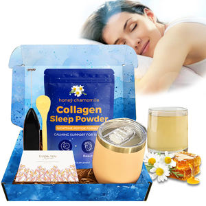 Kit de marque privée vitamines naturelles collagène poudre de sommeil soutien avec mélatonine poudre de sommeil réparatrice collagène protéine beauté - Product Image 1