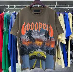 T-Shirt Vintage da <span class=keywords><strong>Uomo</strong></span> in 100% Cotone di Qualità Originale, Manica Corta, Stampa Vintage, Stile Streetwear, Oversize con Spalle Cadenti, Tinta Unita - Product Image 3