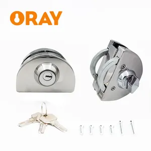 Office Building/ Apartment Double Side 3 Keys With Stainless Steel 304 Cover Zinc Cylinder Iron Central Glass Door Lock
