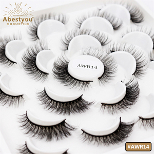 Abestyou – 10 paires de <span class=keywords><strong>cils</strong></span> <span class=keywords><strong>3d</strong></span> naturels 9-15mm, <span class=keywords><strong>volume</strong></span> russe, kit de <span class=keywords><strong>cils</strong></span> de cheveux humains, vente en gros, faux <span class=keywords><strong>cils</strong></span> - Product Image 4