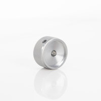 Bouton de commande en aluminium moleté personnalisé, diamètre extérieur 30 mm, alésage 6 mm