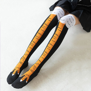 Custom Crazy Funny Fancy Adulto <span class=keywords><strong>Pollo</strong></span> Piernas <span class=keywords><strong>Calcetines</strong></span> Hasta la rodilla Animal Patas <span class=keywords><strong>Calcetines</strong></span> - Product Image 1