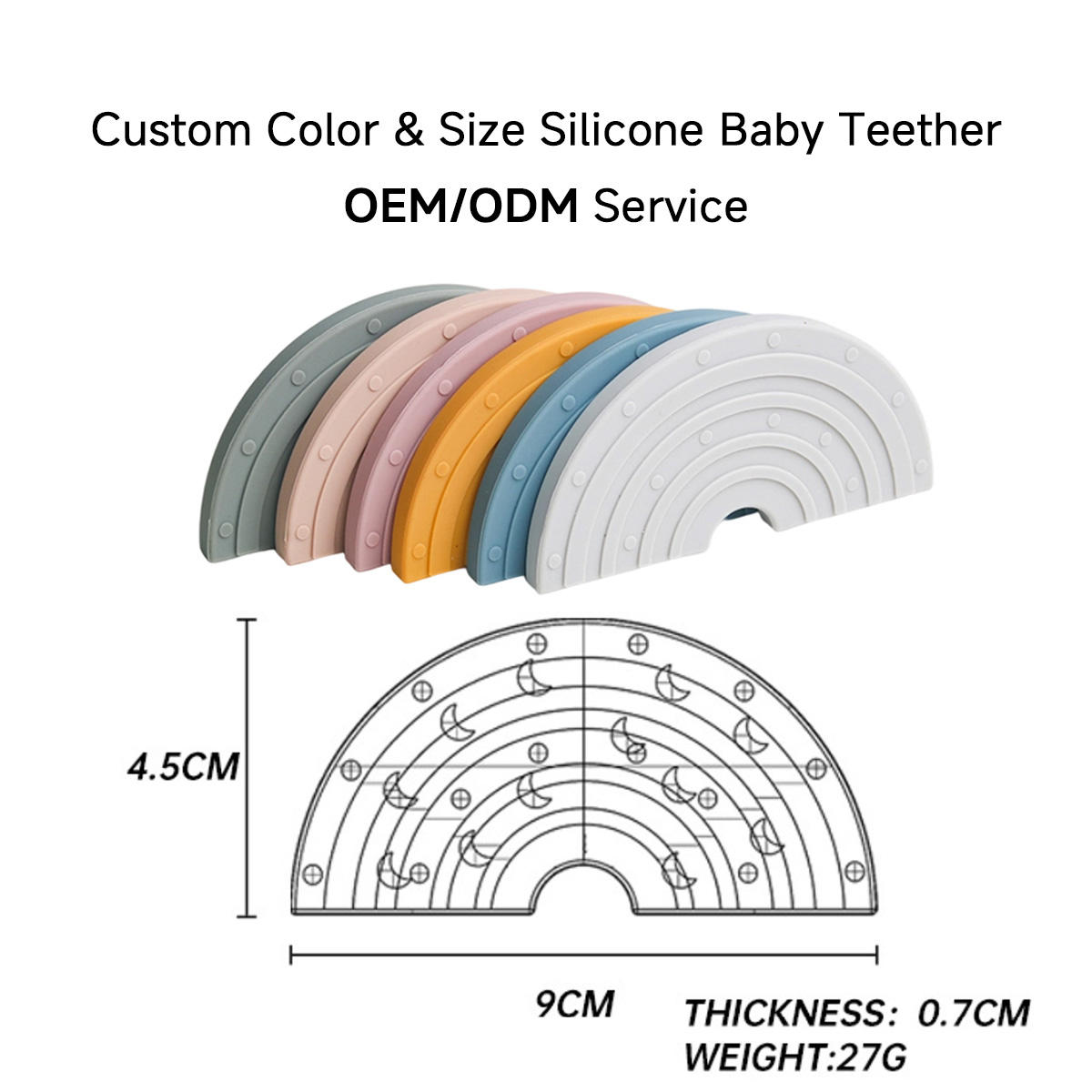Anneau de dentition arc-en-ciel
