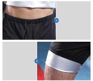 2025 новый мужской костюм для сауны комплект из 2 предметов с коротким рукавом и шортами для сжигания жира спортивный костюм для похудения тренировочный костюм для бега - Product Image 4