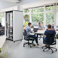 Cabine téléphonique acoustique modulaire moderne insonorisée, cabine de conversation intelligente pour immeuble de bureaux, cabine téléphonique privée