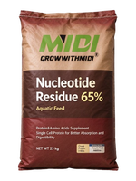 Approvisionnement direct usine : Résidus de nucléotides 65% de qualité alimentaire en vrac pour l'élevage de bétail, de volailles et d'animaux aquatiques