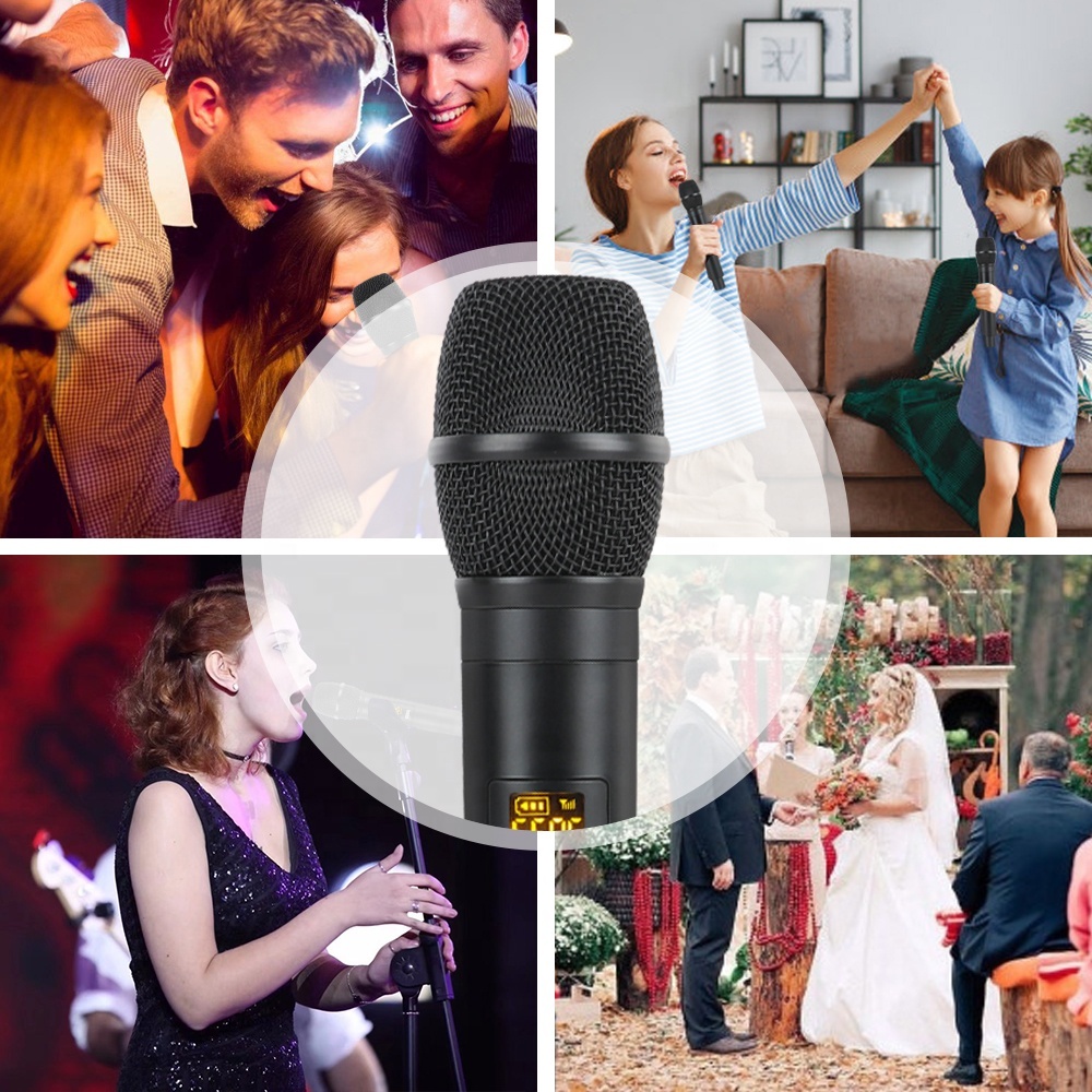 Portable sans fil uhf woval micro professionnel pour le chant