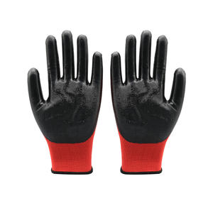 Guantes de poliéster con revestimiento de nitrilo de calibre 13 y logotipo personalizado, guantes protectores de seguridad para el trabajo baratos - Product Image 3