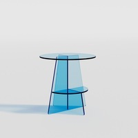 Vente en gros de table à boisson en acrylique table basse pour salon chambre à coucher salle de bain vaisselle de table