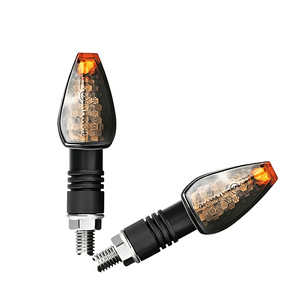 Bullet Amber LED Motorcycle Turn Signal <b>Lights</b> Black Housing Mini Motorbike Modified Indicator Blinker Lamps - Product Image 1