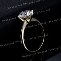 Bijoux faits à la main, certificat IGI, diamant rond brillant VVS cultivé en laboratoire de 1 ct, 2 ct, 3 ct, argent S925, or 10K, 14K, 18K, bague en platine PT950