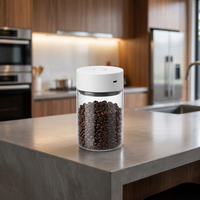 Pot de conservation alimentaire hermétique en verre avec couvercle scellé, sans BPA, transparent, compatible lave-vaisselle, anti-fuite, design moderne pour les fêtes
