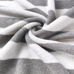 Tùy Chỉnh Sọc Hai Bên Màu Sắc Khác Nhau Không Xoắn Sợi Nhuộm Dệt Sọc Bông Terry Khăn Vải Cho Phòng Tắm Bãi Biển Áo - Product Image 3